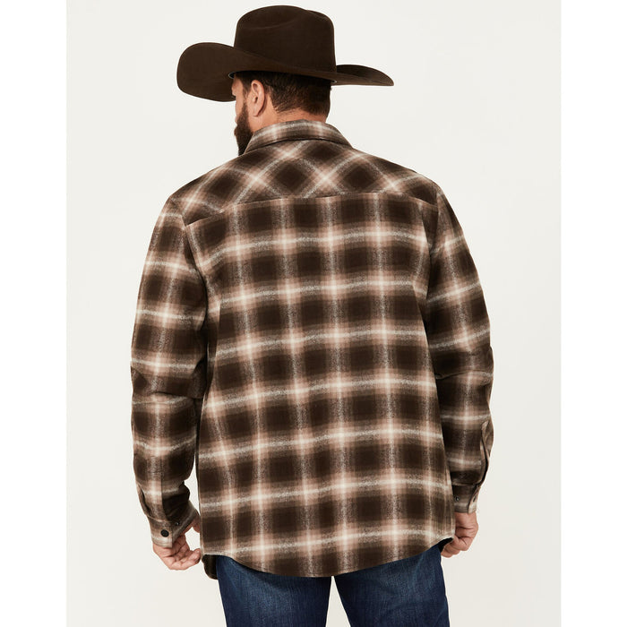 Rock & Roll Denim Mens Plaid Shirt Jacket