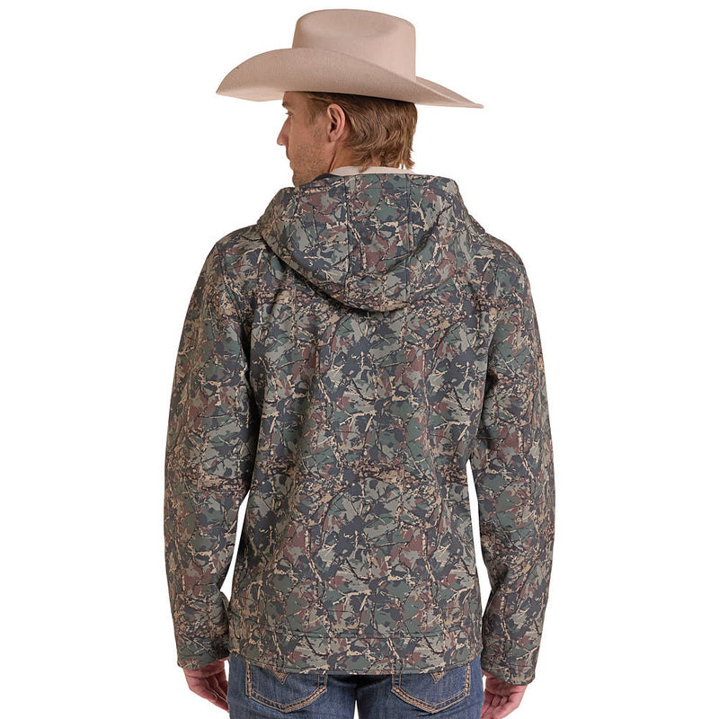Rock & Roll Denim Men's Camo Soft Shell Bonded Fleece Jacket