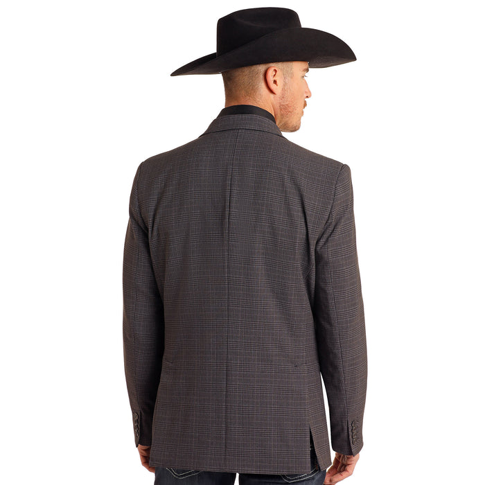 Rock & Roll Denim Men's Black Plaid Sports Coat