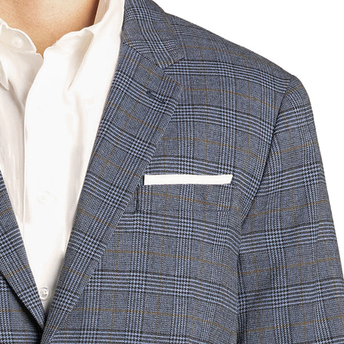 Rock & Roll Denim Men's Blue Plaid Sports Coat