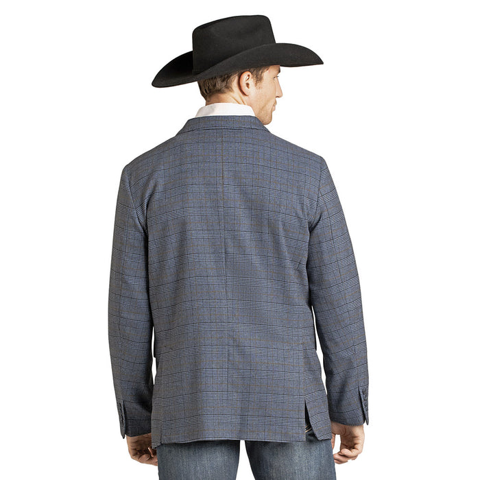 Rock & Roll Denim Men's Blue Plaid Sports Coat