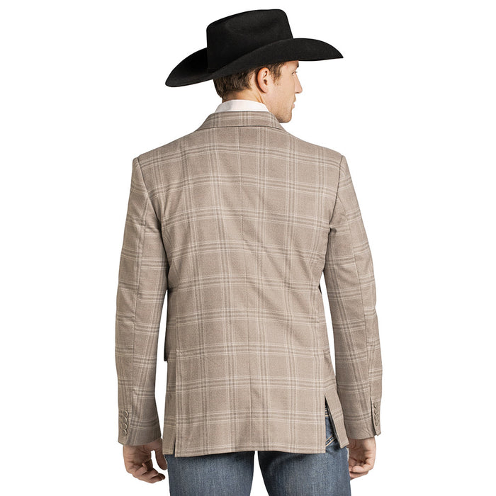 Rock & Roll Denim Men's Taupe Plaid Sports Coat