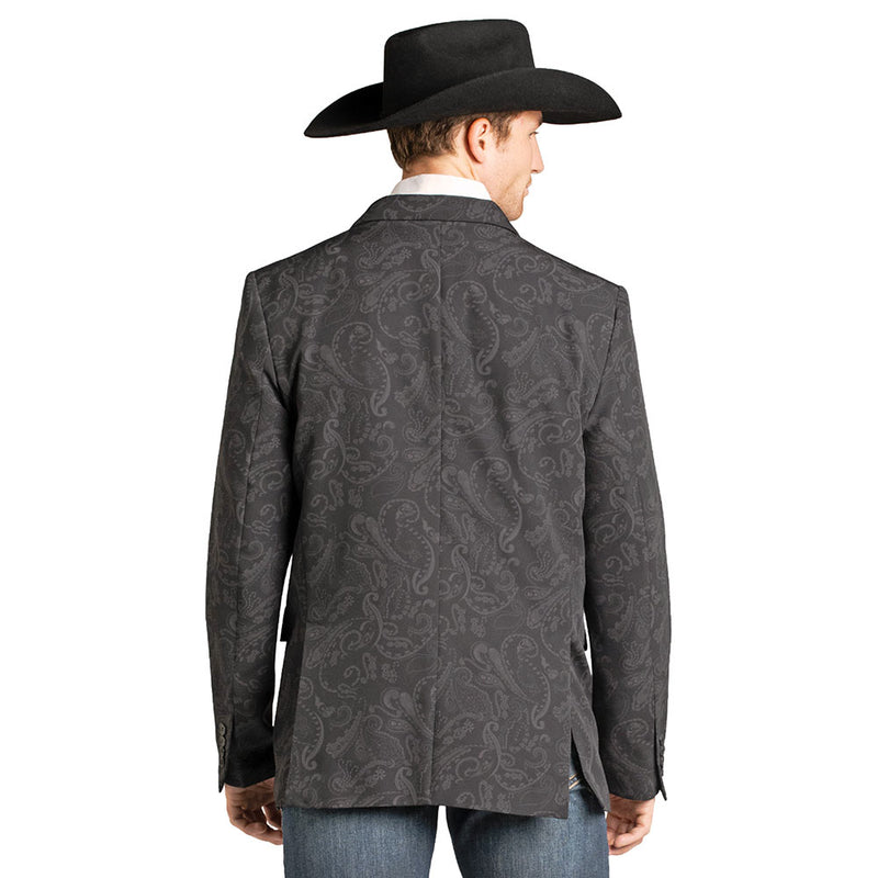 Rock & Roll Denim Men's Black Paisley Sports Coat