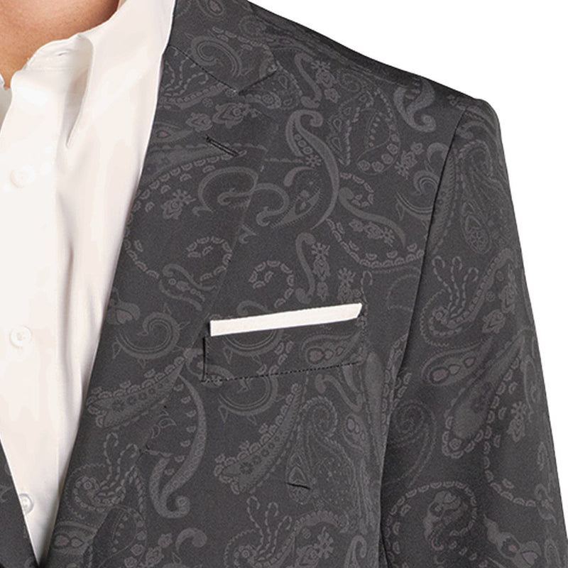 Rock & Roll Denim Men's Black Paisley Sports Coat