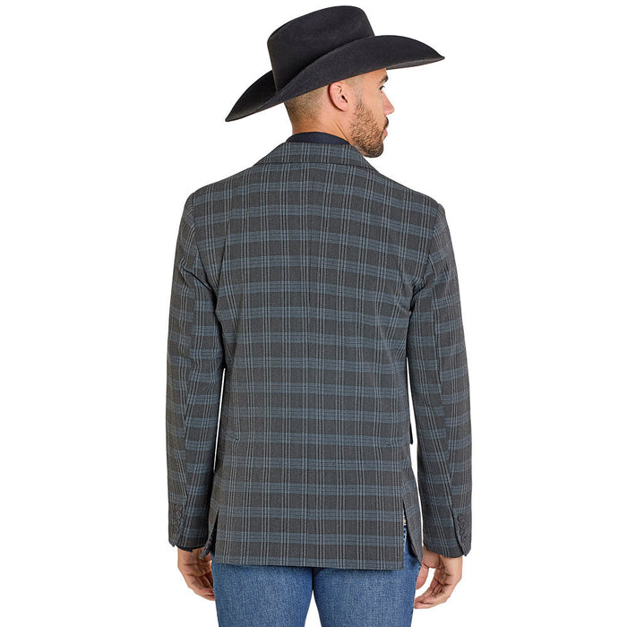 Rock & Roll Denim Men's Black Plaid Sports Coat