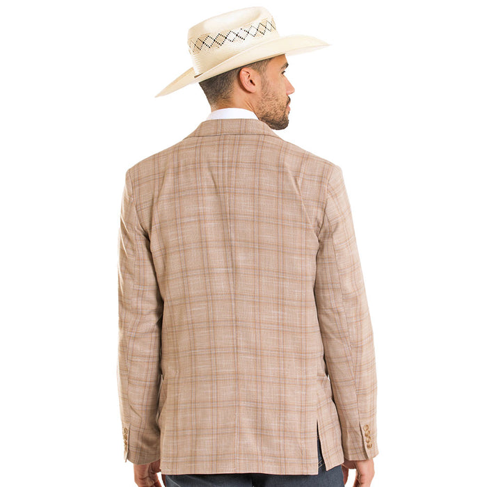 Rock & Roll Denim Men's Tan Plaid Sports Coat