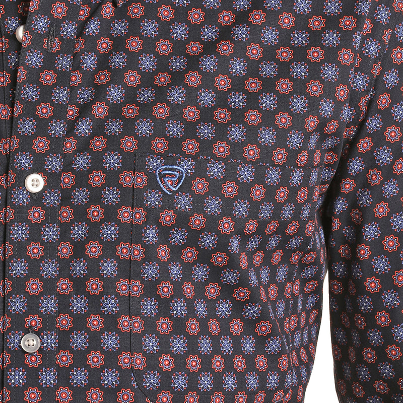 Rock & Roll Denim Mens Ditzy Geo Button Shirt