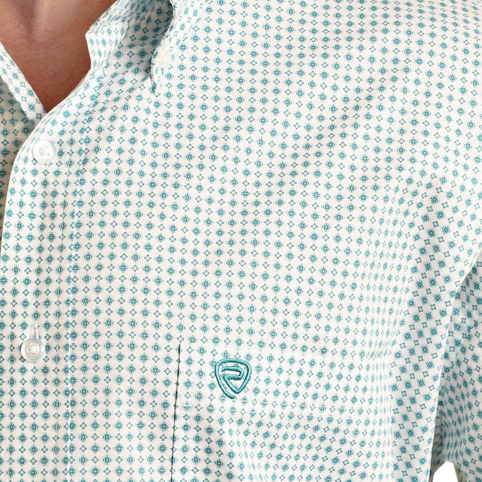 Rock & Roll Denim Men's Diamond Print Button Down Shirt