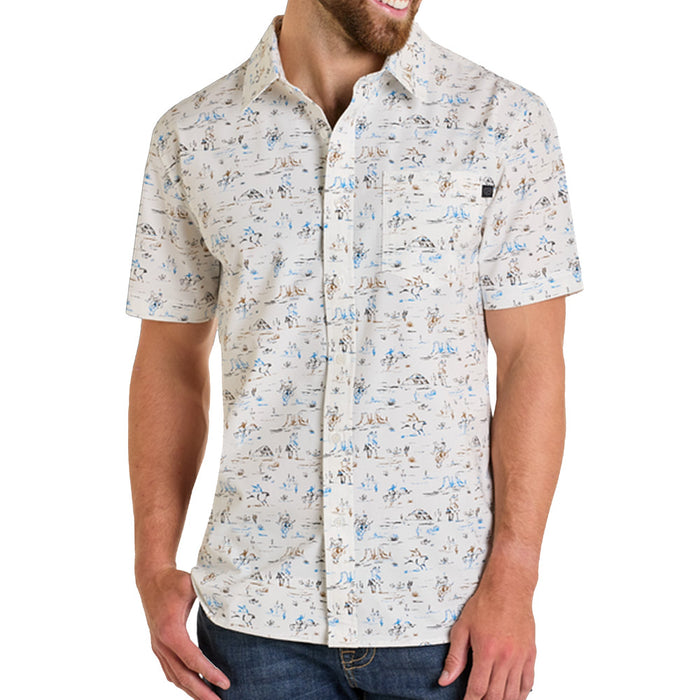 Rock & Roll Denim Men's Natural Desert Print Tek Shirt