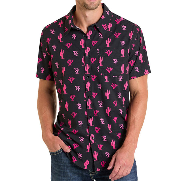 Rock & Roll Denim Men's Black Desert Print Tek Shirt