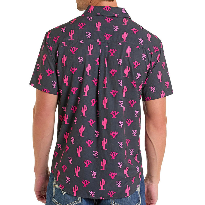 Rock & Roll Denim Men's Black Desert Print Tek Shirt