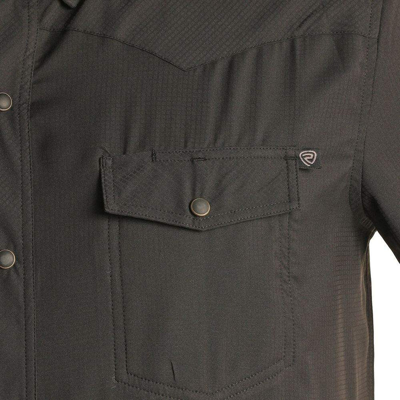 Rock & Roll Denim Mens Black Ripstop Shirt