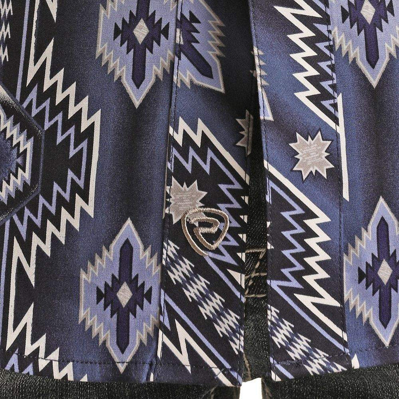 Rock & Roll Denim Mens Aztec Snap Shirt