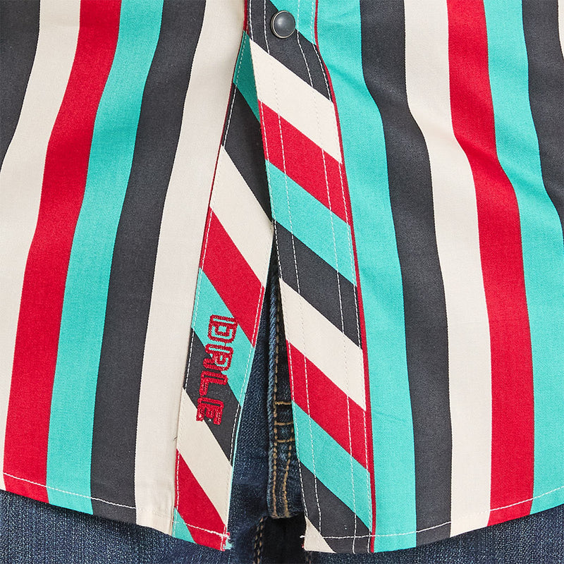 Rock & Roll Denim Men's Black Stripe Snap Shirt