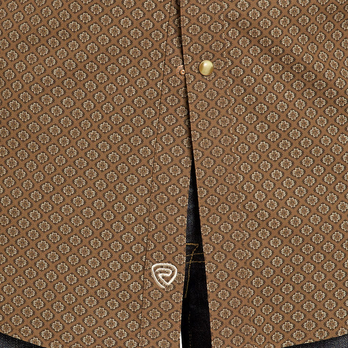 Rock & Roll Denim Men's Brown Mini Aztec Shirt