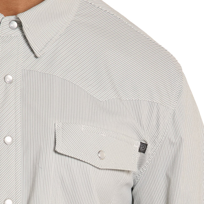 Rock & Roll Denim Men's Grey Striped Tek Western Shirt