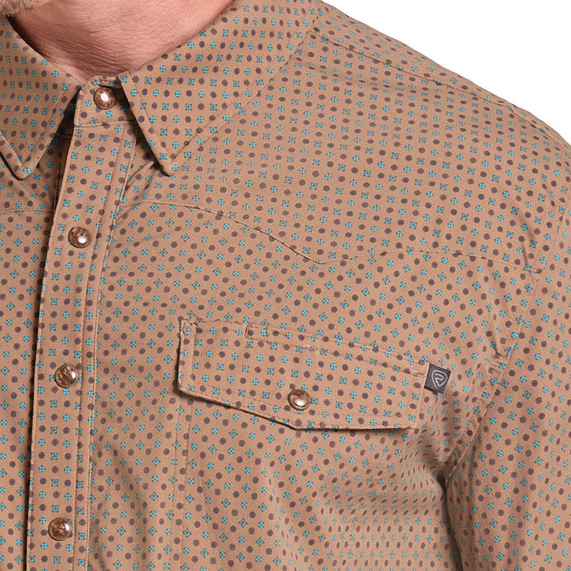 Rock & Roll Denim Men's Camel Tek Western Shirt