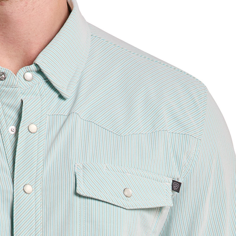 Rock & Roll Denim Men's Turquoise Tek Western Shirt
