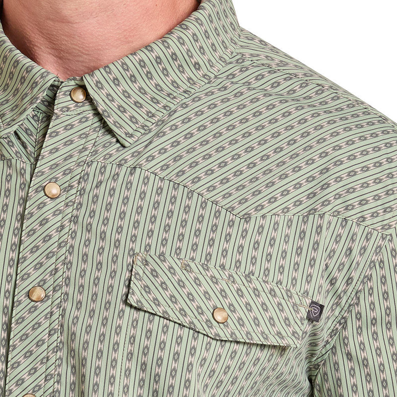 Rock & Roll Denim Men's Moss Green Tek Western Shirt