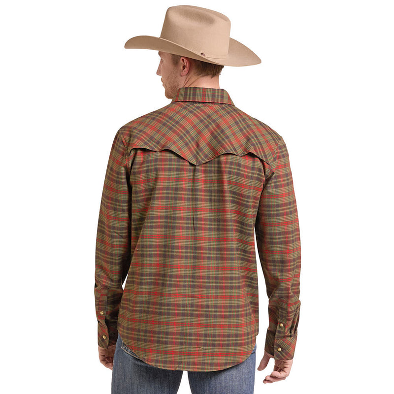 Rock & Roll Denim Men's Olive Flannel