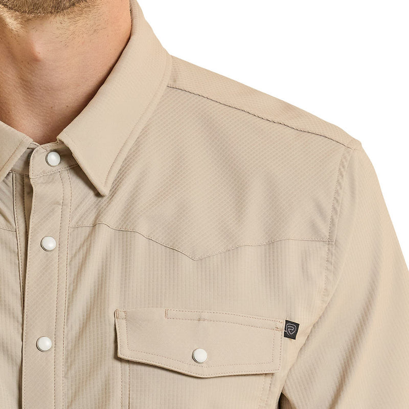 Rock & Roll Denim Men's Tan Tek Western Shirt
