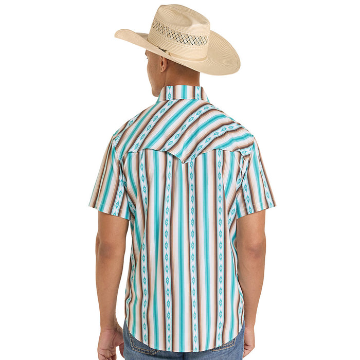 Rock & Roll Denim Men's White Aztec Tek Western Shirt