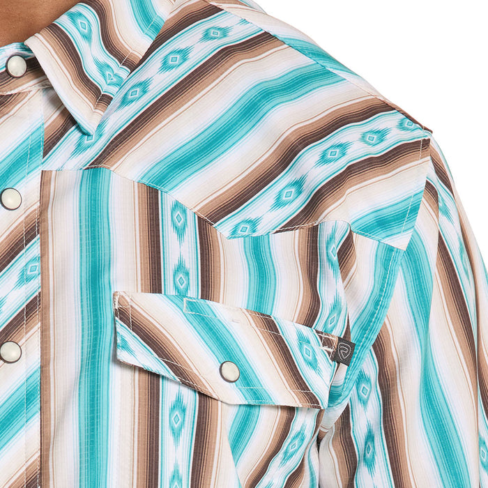 Rock & Roll Denim Men's White Aztec Tek Western Shirt