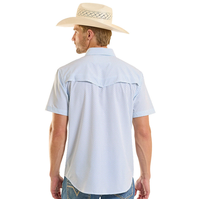 Rock & Roll Denim Men's White Geo Tek Western Shirt