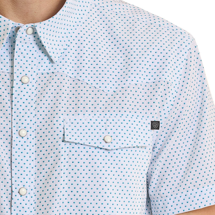 Rock & Roll Denim Men's White Geo Tek Western Shirt
