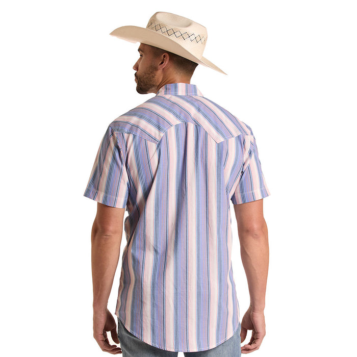 Rock & Roll Denim Koe Wetzel Men's Periwinkle Tek Western Shirt