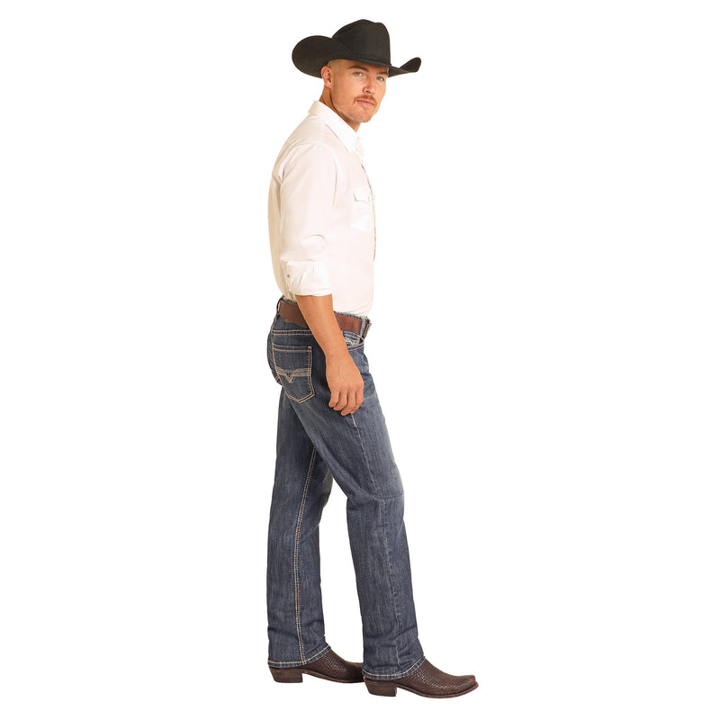 Rock & Roll Denim n Double Barrel Relaxed Stackable Boot Cut Jean