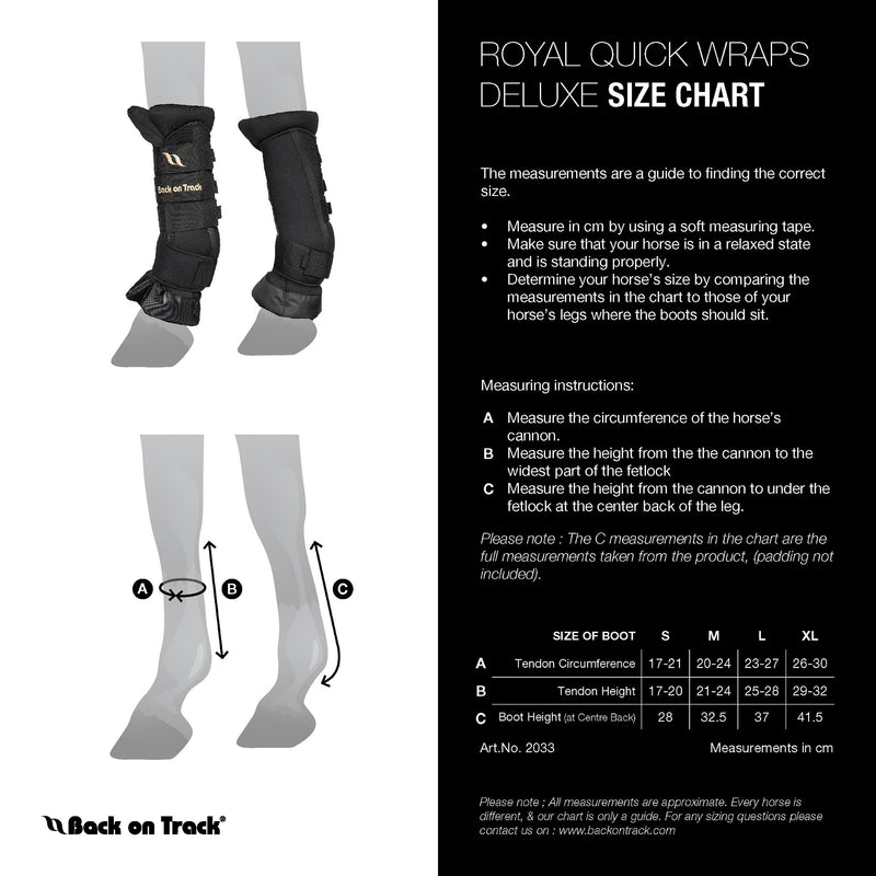 Back On Track Deluxe Royal Quick Wraps