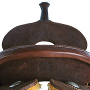 Burns Saddlery 15 Inch 30HD Chocolate Roughout Barrel Saddle