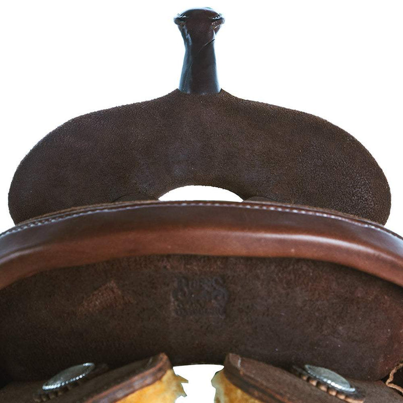 Burns Saddlery 15 Inch 30HD Chocolate Roughout Barrel Saddle