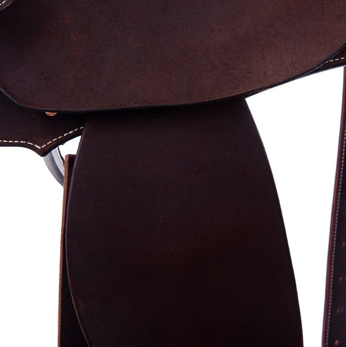 Burns Saddlery 14520HDX Chocolate Roughout 14.5in Barrel Saddle