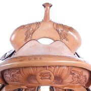 Burns Saddlery 14in 30MDX Russet Sunflower Barrel Saddle