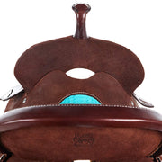 Burns Saddlery 13.5in 20HDX Chocolate Roughout Barrel Saddle