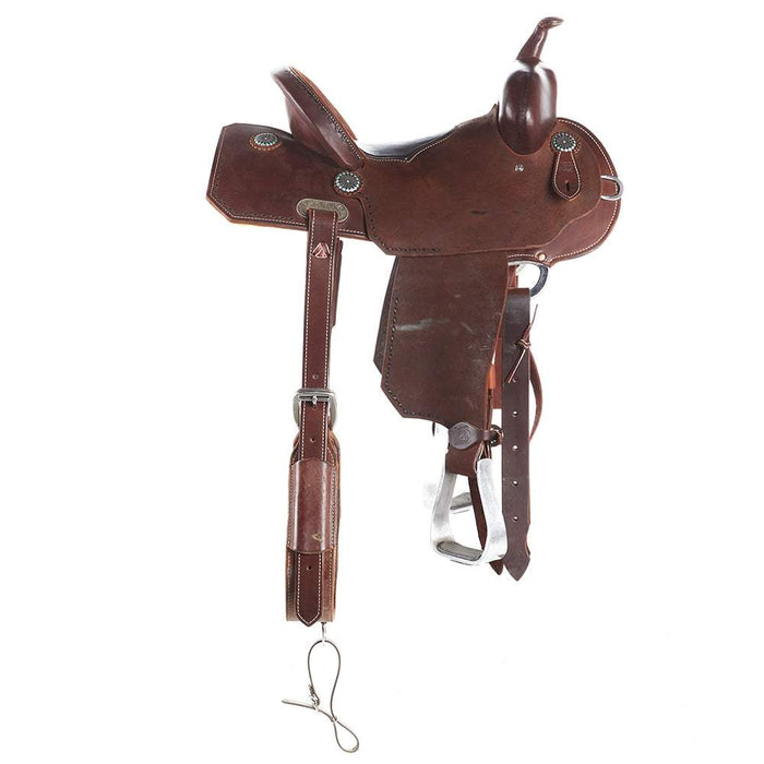 Burns Saddlery 14 Inch 30MD Inlay Seat Chocolate Barrel Saddle