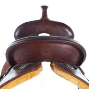 Burns Saddlery 14 Inch 30MD Inlay Seat Chocolate Barrel Saddle