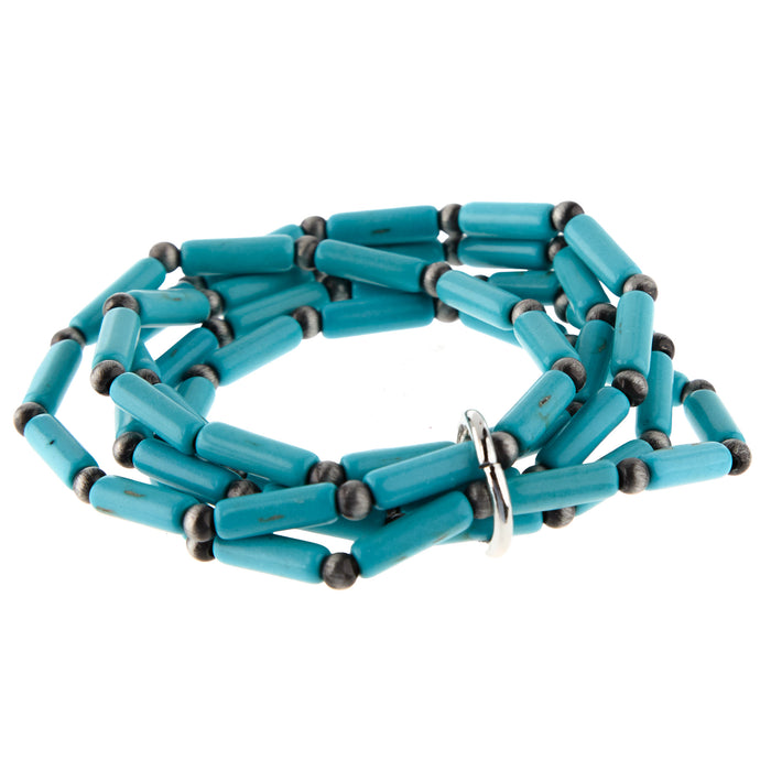 West And Company 5 Str Turquoise Stretch Bracelet