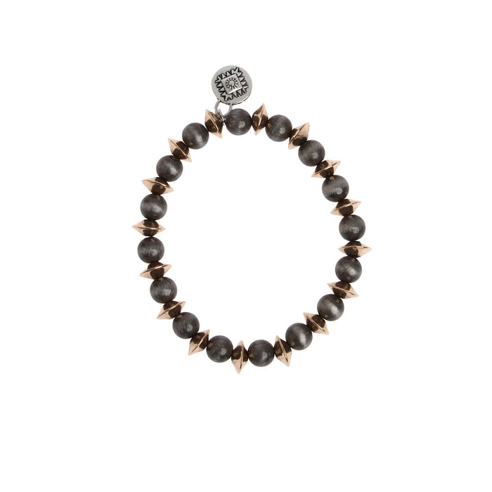 West And Company Faux Navajo Pearl with Gold Stretch Bracelet