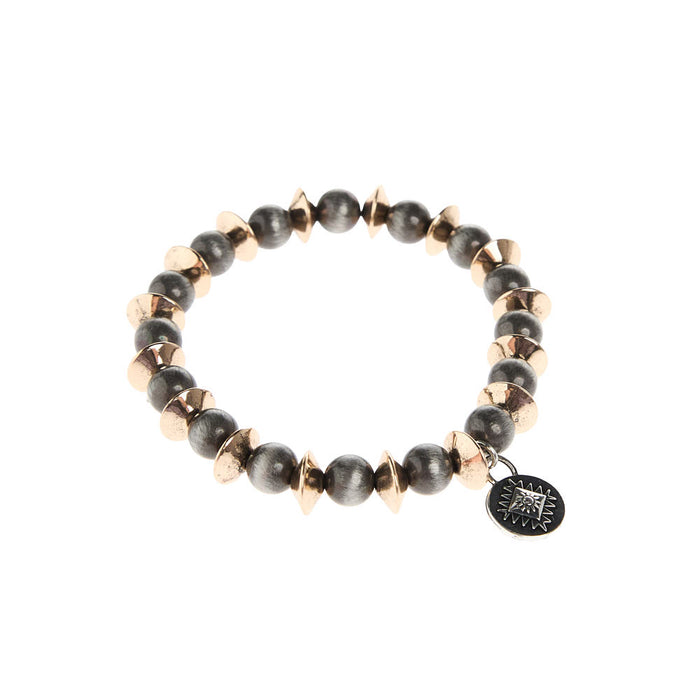 West And Company Navajo Pearl with Disc Stretch Bracelet