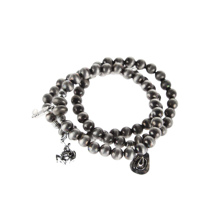 West And Company Navajo Pearl Charm Bracelet