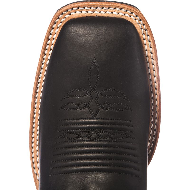 Justin Boot Company Men's Bent Rail Black Burnished Calf Cowboy Boots