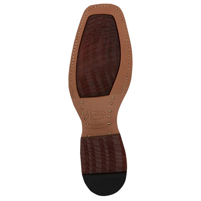 Justin Boot Company Men`s Bent Rail Fergus Golden Oak 11in Royal Blue Top