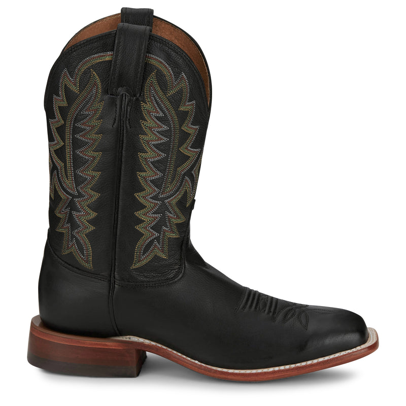 Justin Boot Company Men`s Bent Rail Poston Jet Black 11in Black Top