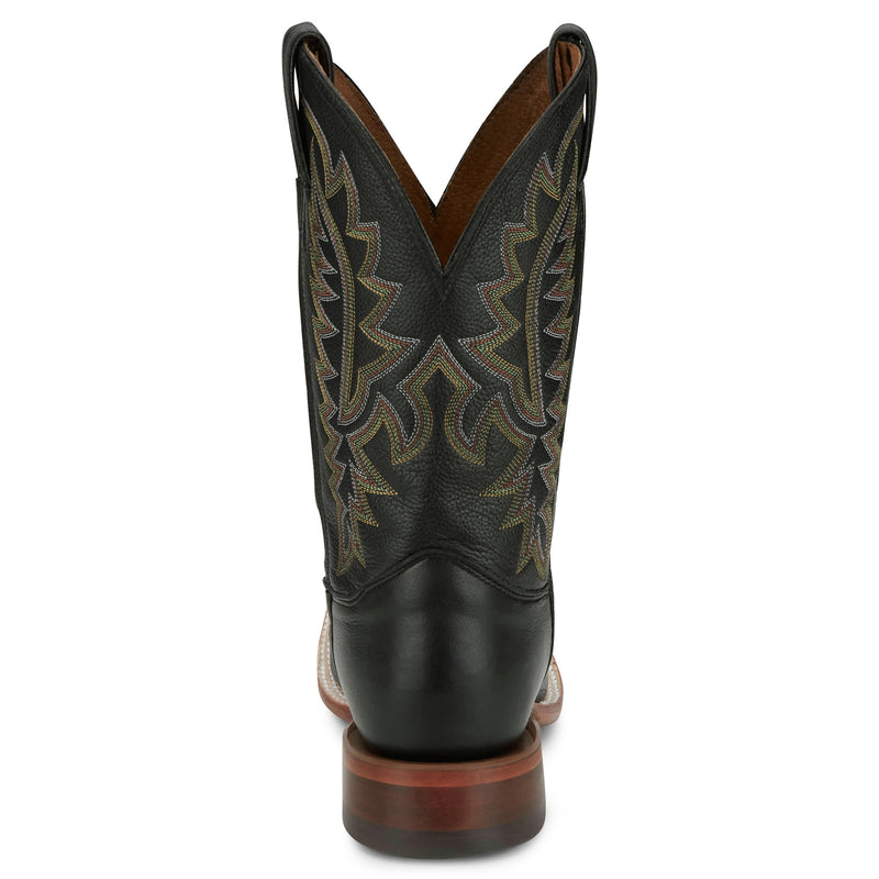 Justin Boot Company Men`s Bent Rail Poston Jet Black 11in Black Top