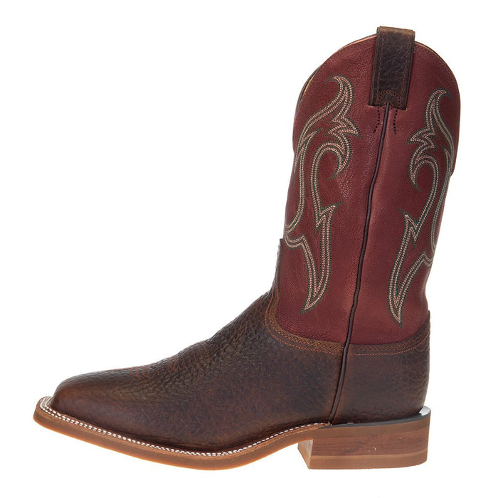 Justin Boot Company Men's Bent Rail Frontier Bender Brown Whiskey 11in. Riley Brick Top Boot