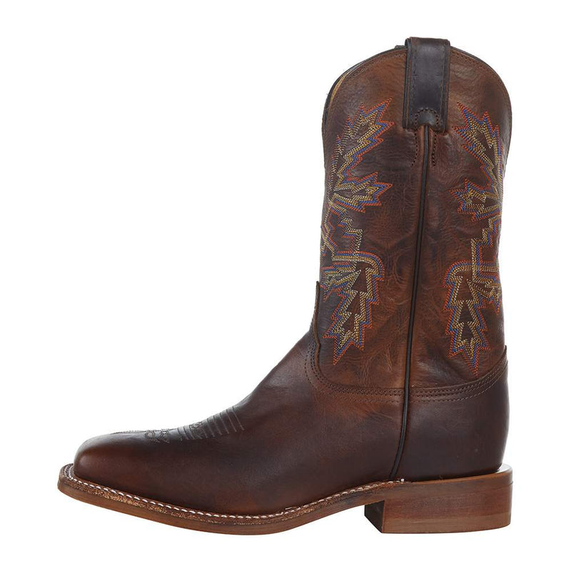 Justin Boot Company Jusitn Mens Bender Dark Brown Cowhide 11in Square Toe Boot