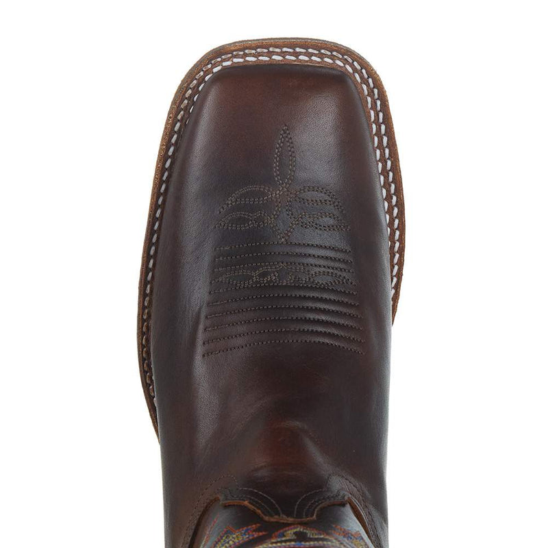 Justin Boot Company Jusitn Mens Bender Dark Brown Cowhide 11in Square Toe Boot